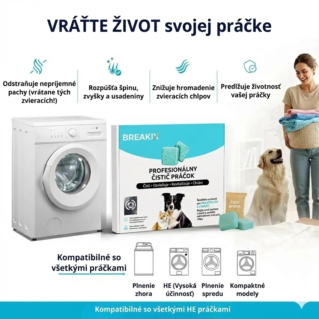 Profi čistič práčky – aktívne enzýmy